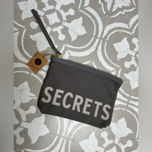 NWT “Secrets” Canvas Pouch - Picture 1 of 5